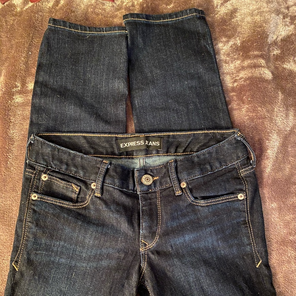 Dark denim skinny jeans